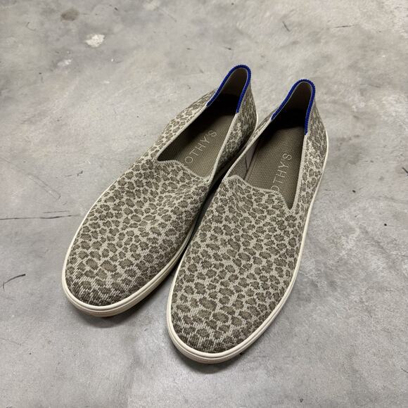 Rothy's Cheetah Print Slip on Shoes Sneakers Women's 9.5 Comfort - Picture 2 of 7